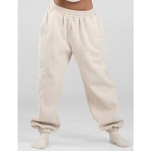 COMFRT Bone White Jogger Sweatpants Signature Pull On Straight Fit Women's M